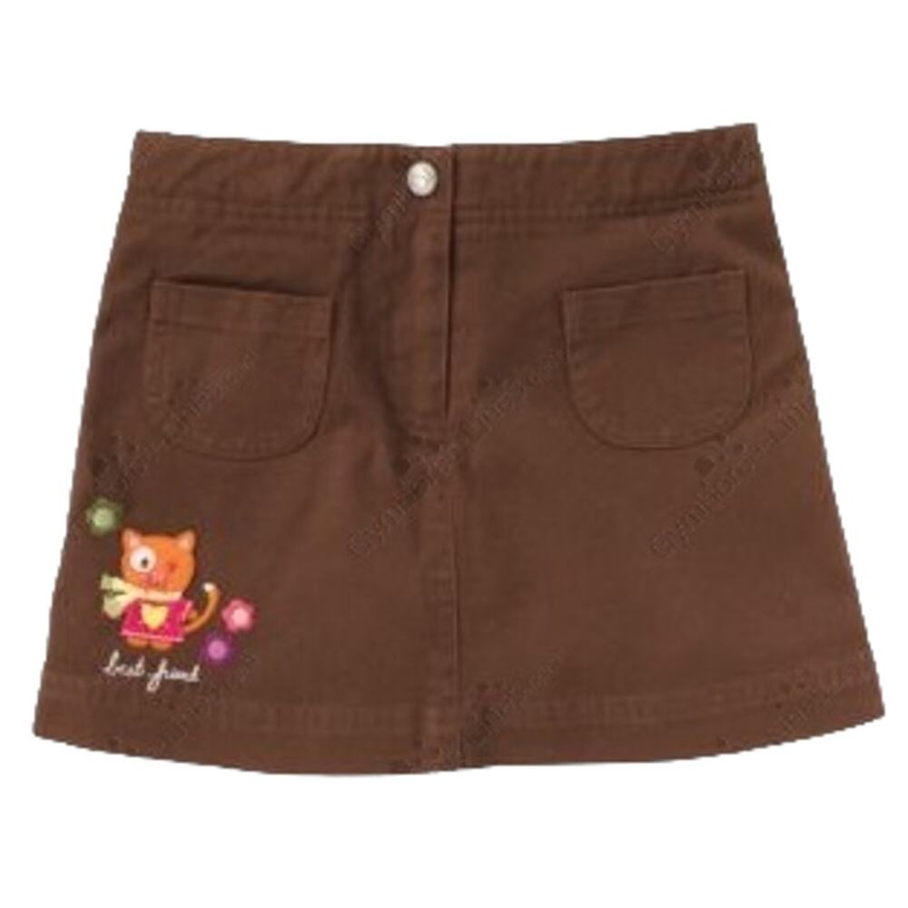 Gymboree‎ Girls Skirt Skort Size 3 Mix n Match Brown Best Friend Cat Kitty NEW